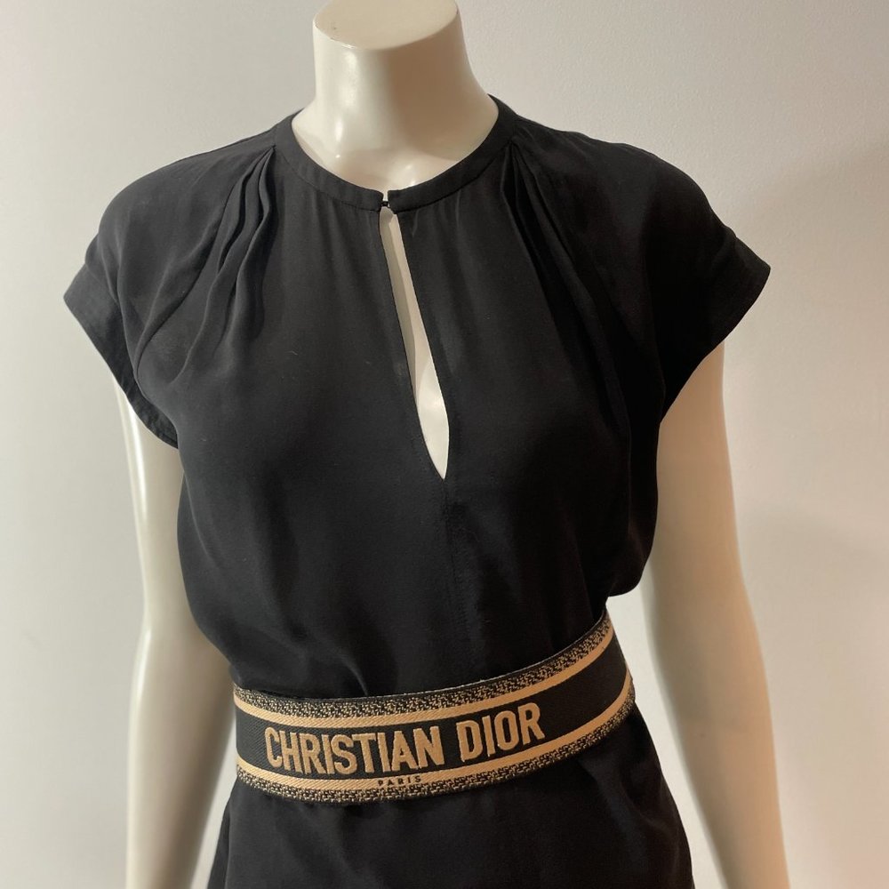 CHRISTIAN DIOR NWB CANVAS 65MM WIDE BELT SZ 75